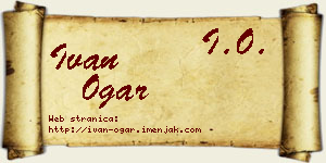 Ivan Ogar vizit kartica